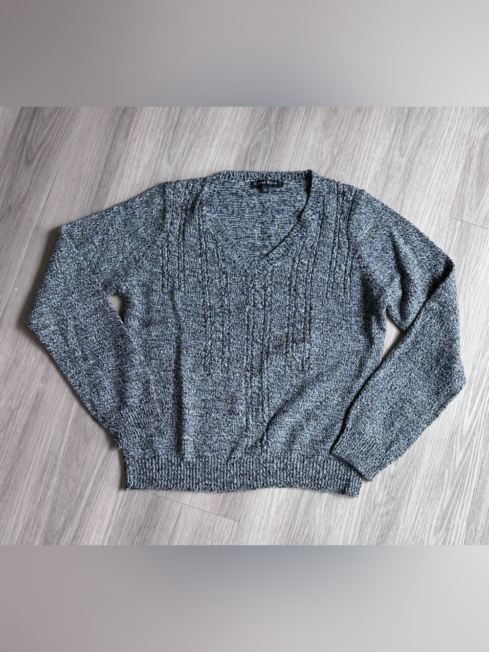 Vintage Gray V-Neck Sweater